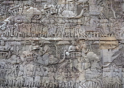 Bas relief d'un temple de Angkor