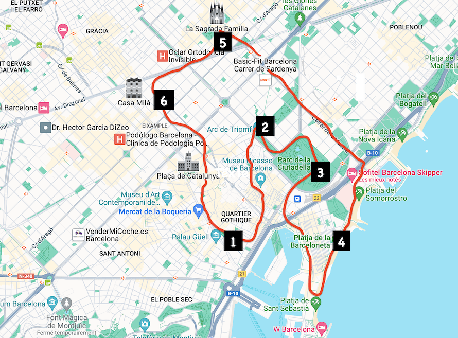 barcelone à vélo: un circuit